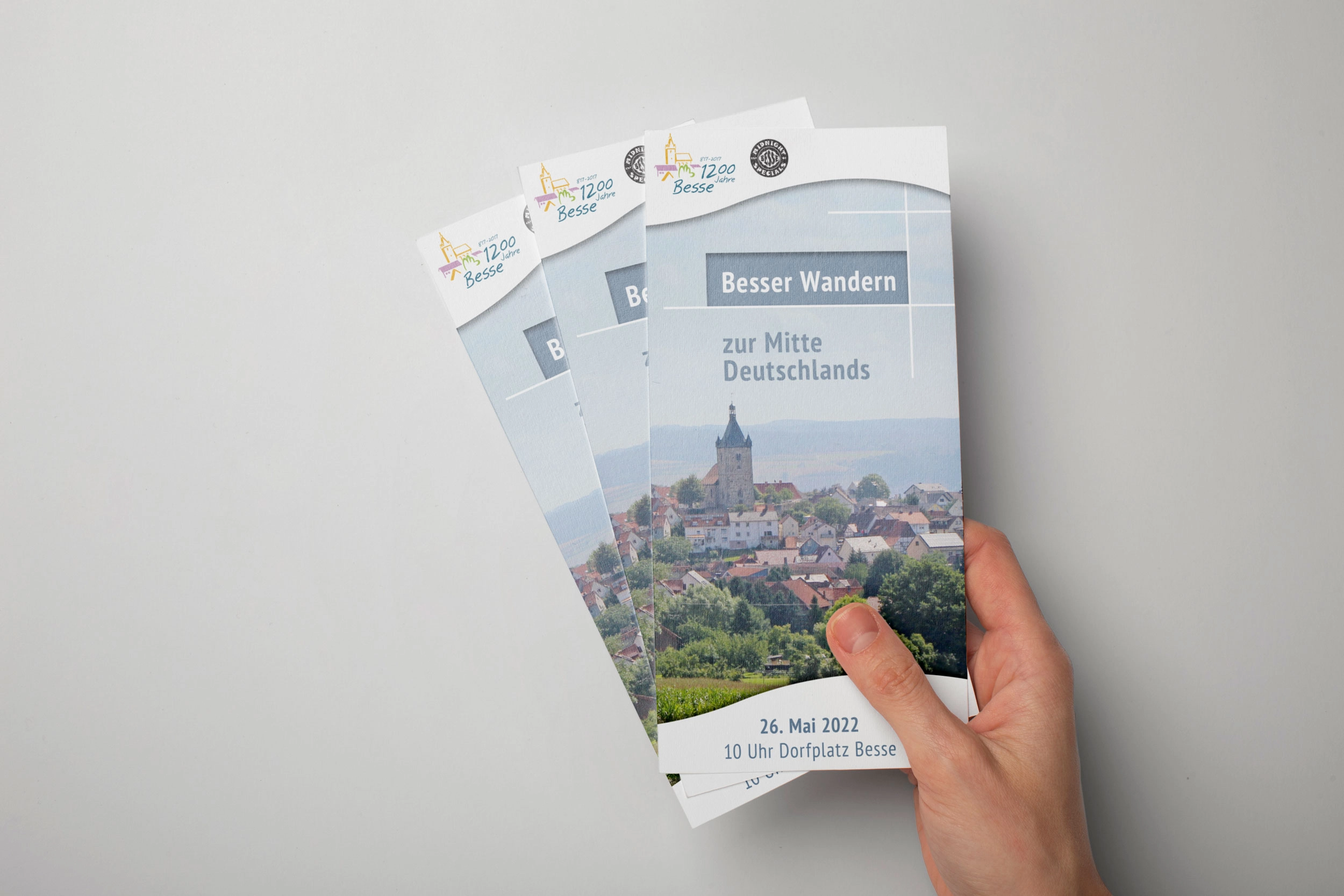 Flyer vom Besser Wandern zur Mitte Deutschlands.