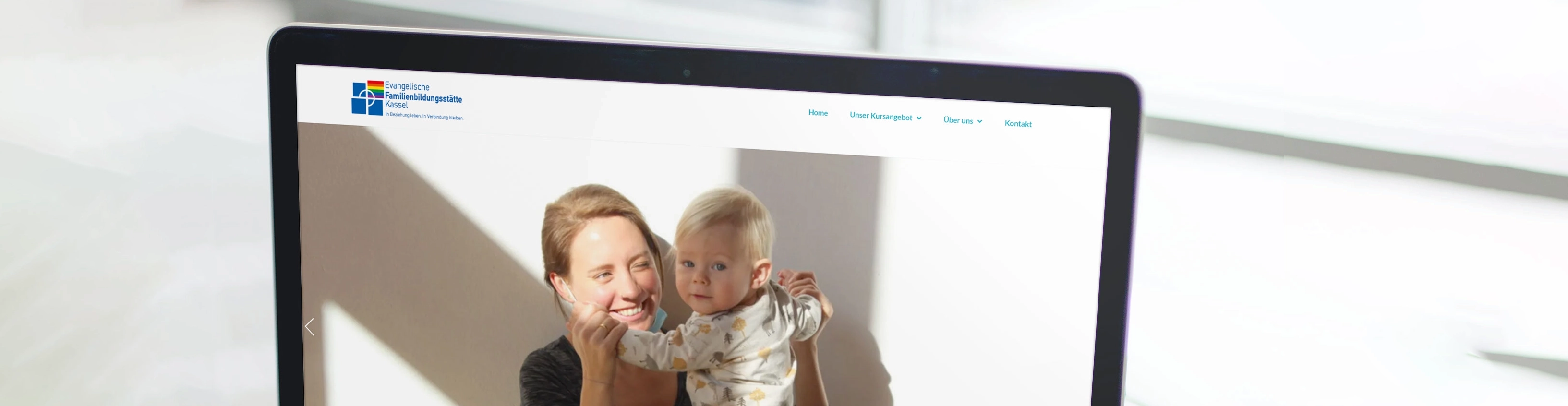 Startseite der Website der Evangelische Familienbildungsstätte Kassel.