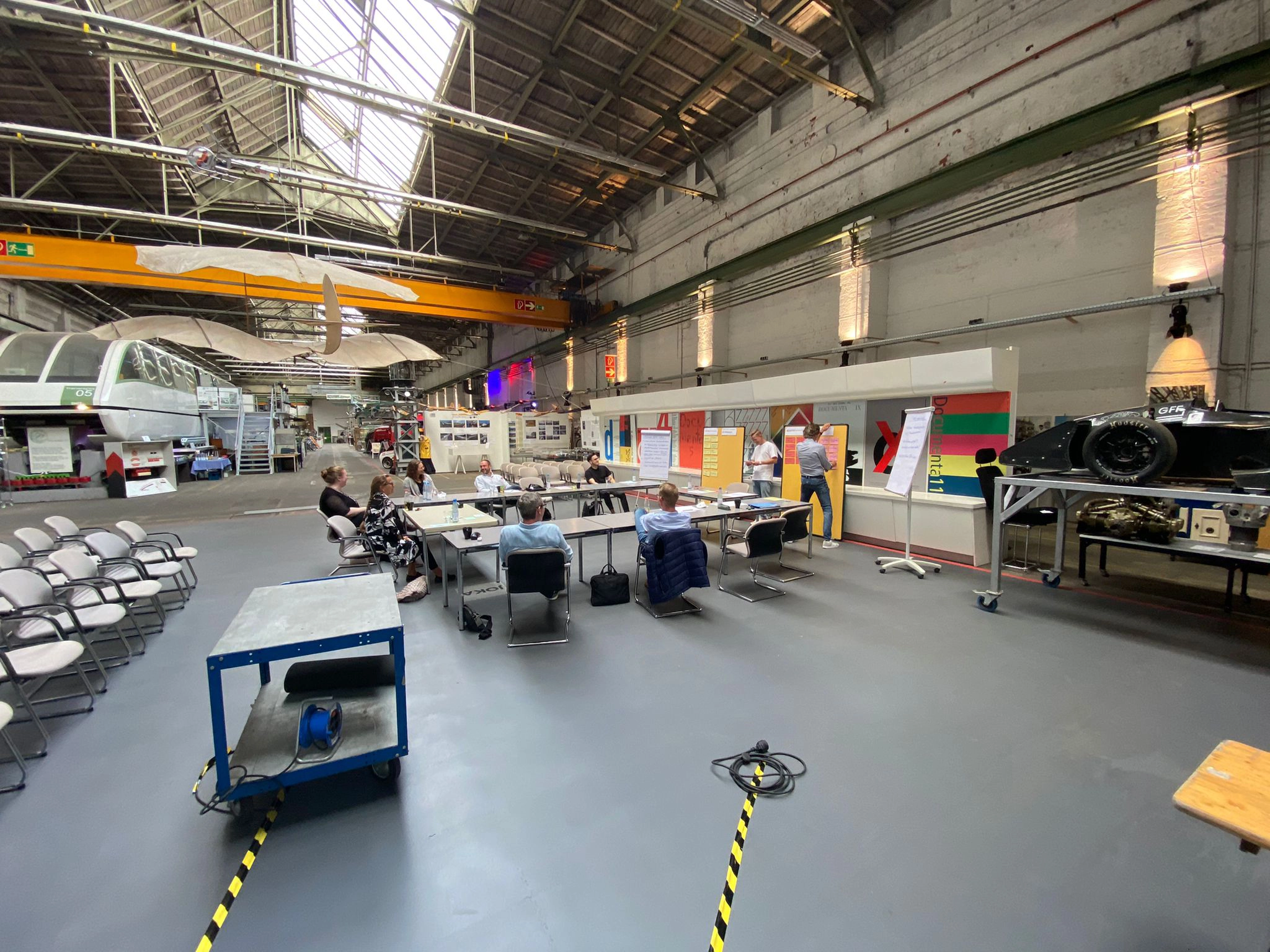 Workshop mit Mitarbeitenden der Firma Hübner im Technik Museum Kassel.
